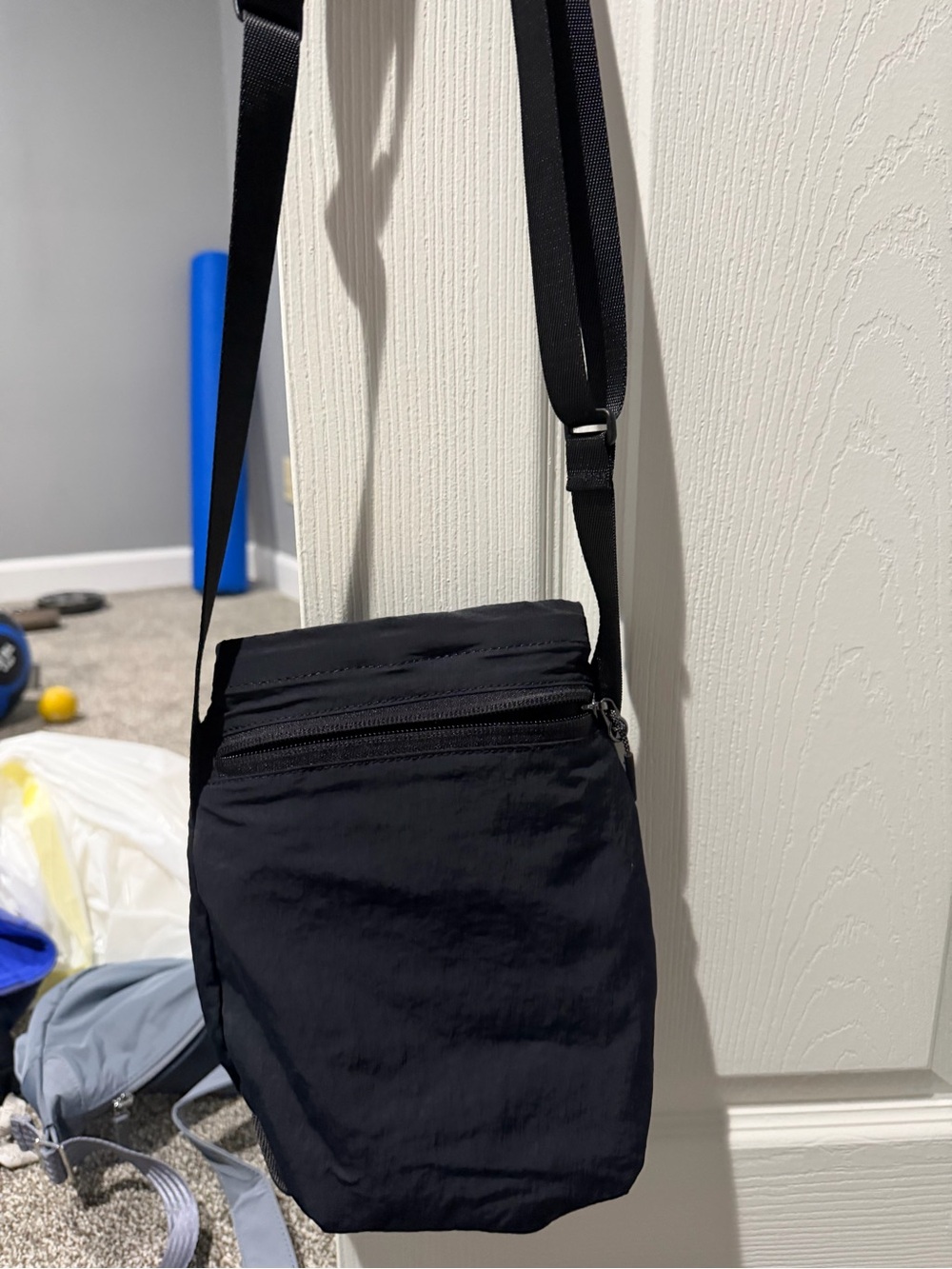 lululemon athletica Black Compact Crossbody Bag …. Holds water bottle and phone